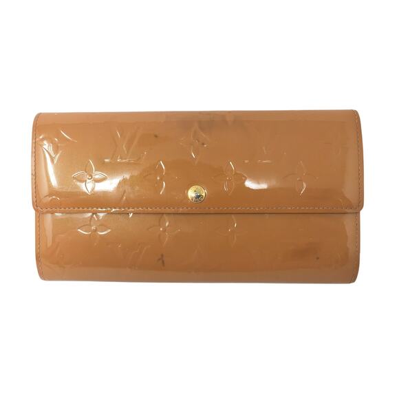 Louis Vuitton Vernis Monogram Sarah Long Wallet -Bronze / Mustard - Picture 1 of 16